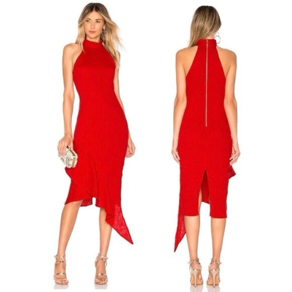 Elliatt Asymmetrical Red Dress